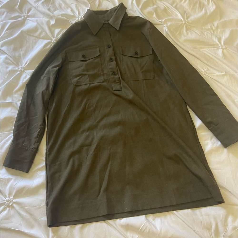 Madewell Khaki Shirt Dress